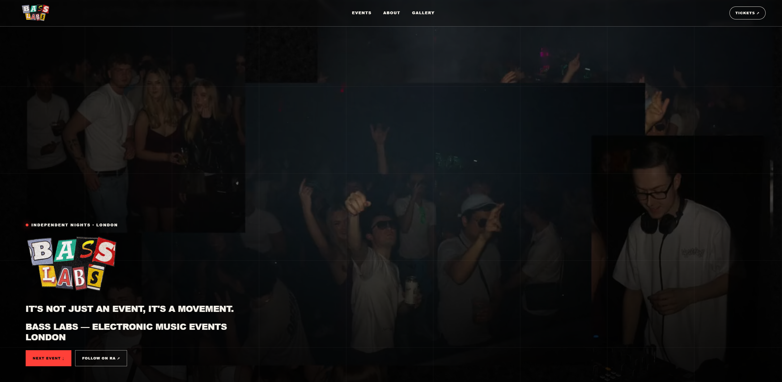 Bass Labs website displayed on desktop